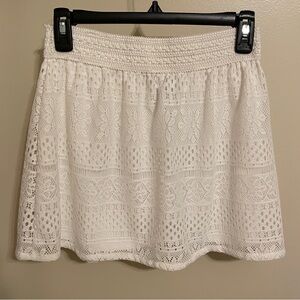 Ivory Lace Skater Skirt